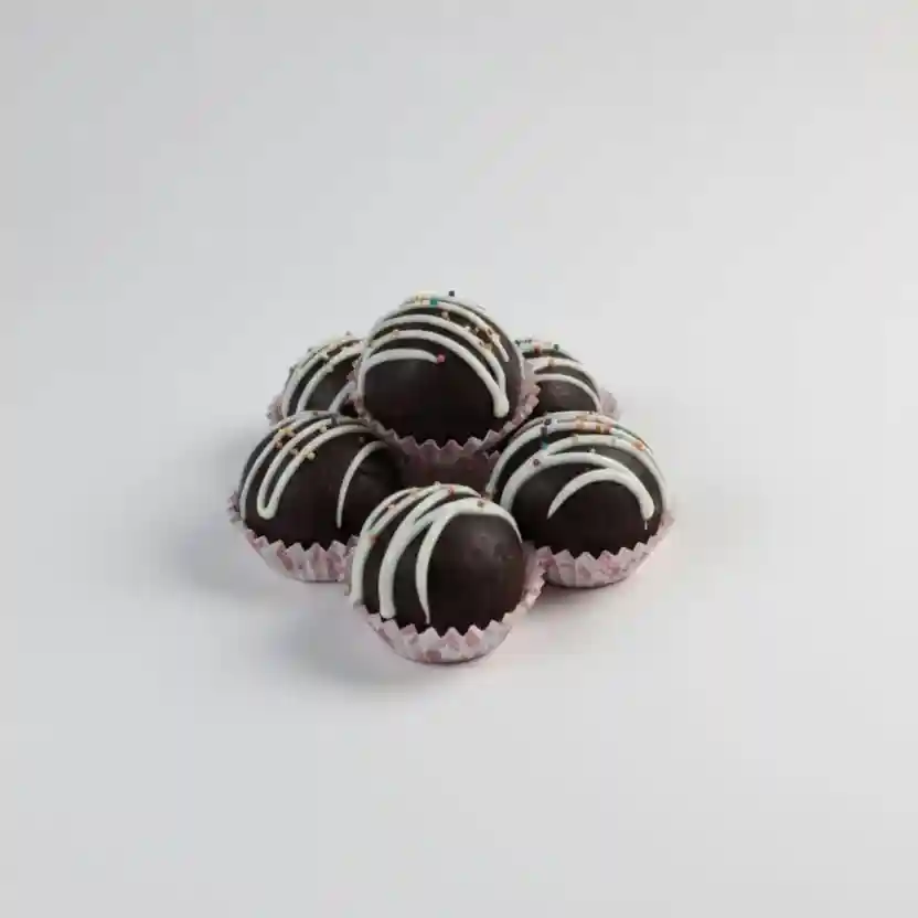 Dark Chocolate Truffles with White Drizzle 2